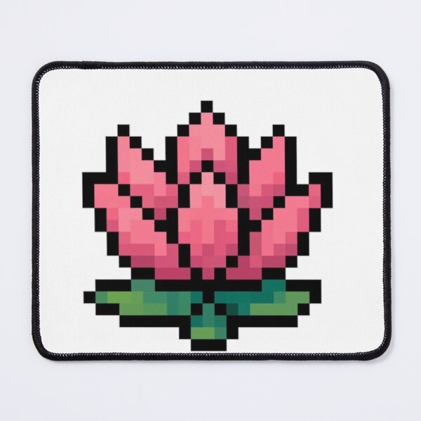 Item preview, Pixel Art Lotus Flower Print | Retro Gaming Floral Design | Cute 8 Bit Botanical Gift designed and sold by The-SilentPlace.