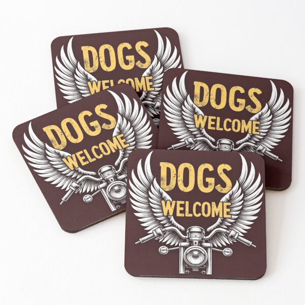 Item preview, Dogs Welcome Biker Wings T-Shirt Rock Dog Lover Gift designed and sold by barbastyle.
