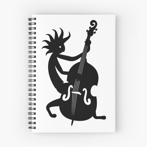 Item preview, Illustration of a musician playing an artistic double bass designed and sold by Keltoi-art.