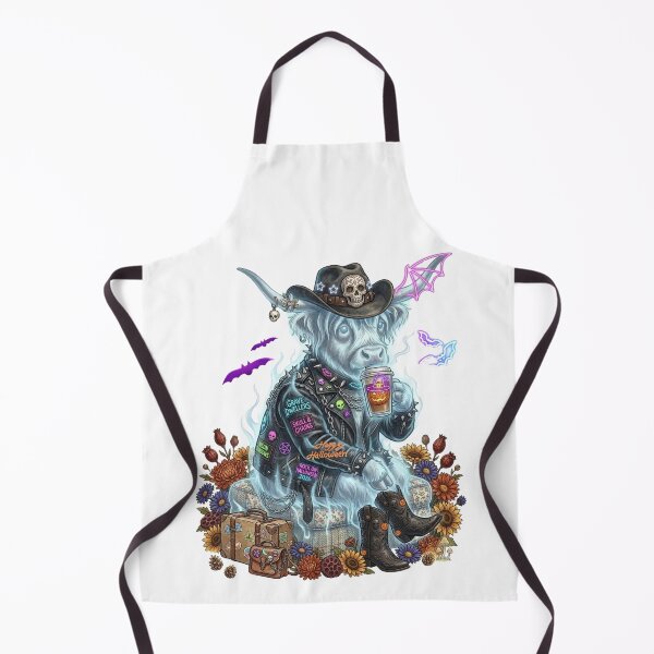 Item preview, Retro Rocker Ghost Highland Cow Halloween Graphic designed and sold by VibranPalette.