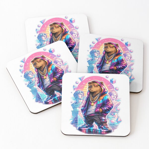 Item preview, Vaporwave Capybara Digital Dream Aesthetic designed and sold by NovaMoodCo.