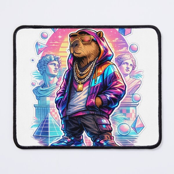 Item preview, Vaporwave Capybara Digital Dream Aesthetic designed and sold by NovaMoodCo.