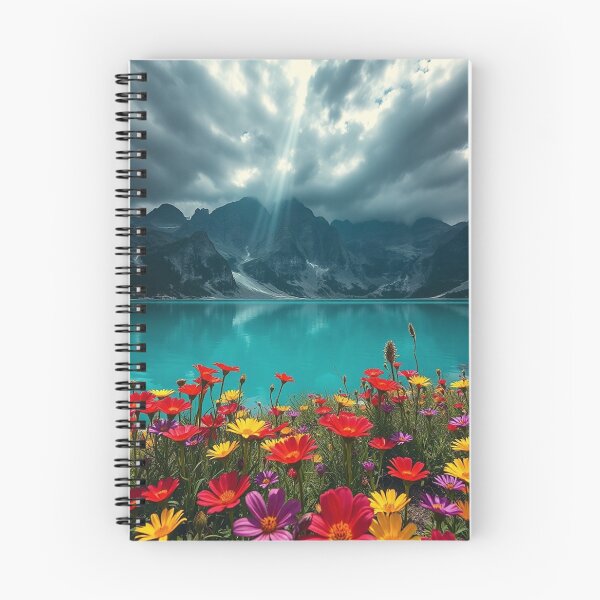 Item preview, Dramatic Sun Rays Over Mountain Lake designed and sold by IntelliMindDesigns.