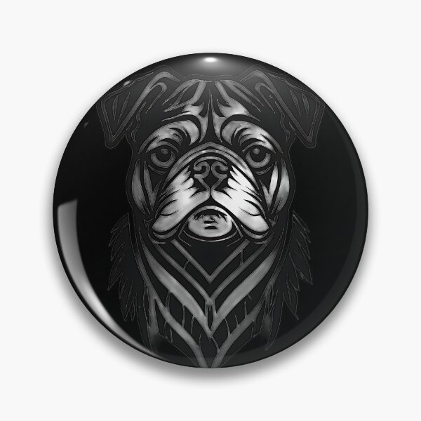Item preview, Tribal Pug Face Tattoo Style designed and sold by UrbanPrts.