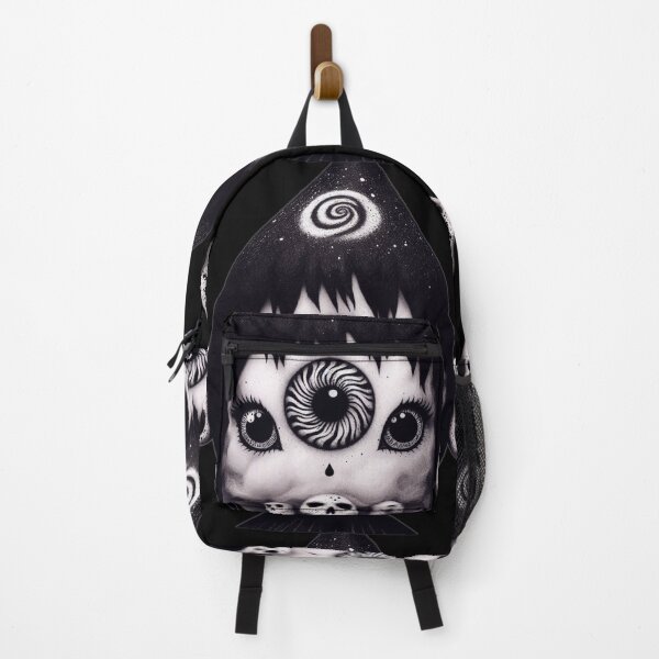 Item preview, Third Eye Gothic Doll with Galaxy Hair and Skulls designed and sold by LujziWorld.