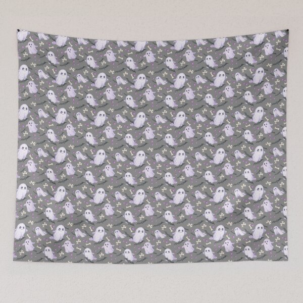 Item preview, Cute Ghosts Halloween Pattern designed and sold by White Rabbit Design .