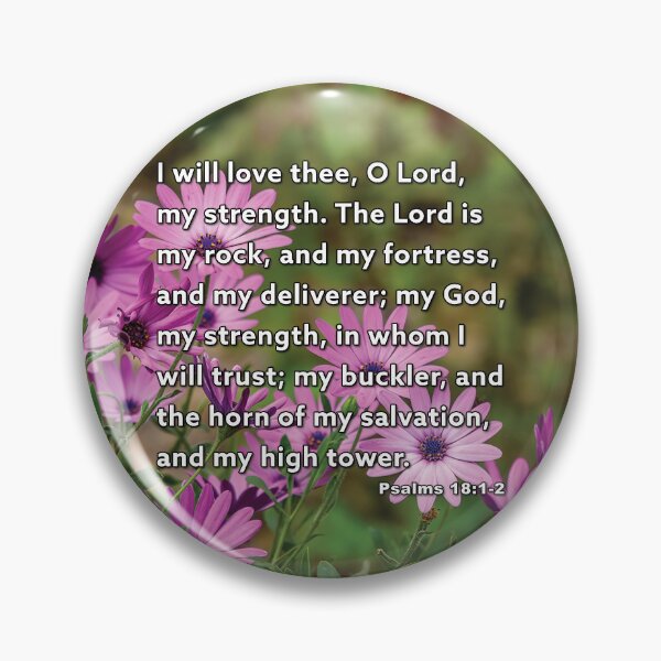 Item preview, Psalms 18:1-2 The Lord Is - Purple African Daisies Photograph designed and sold by InsprtnlArtbyDP.