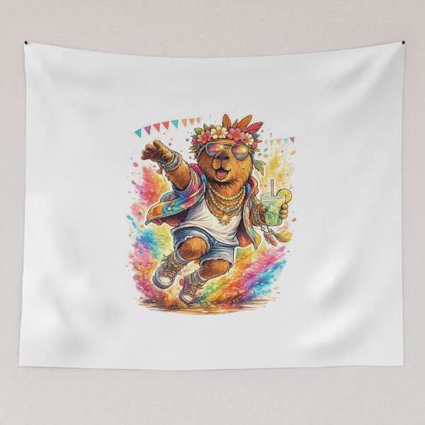 Item preview, Color Splash Capybara Festival Celebration designed and sold by NovaMoodCo.