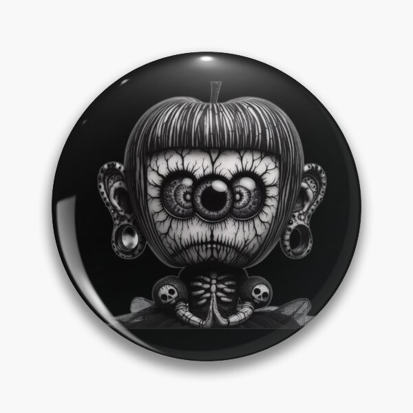Item preview, Dark Apple Head Monster Skeleton Doll with Creepy Veins designed and sold by LujziWorld.