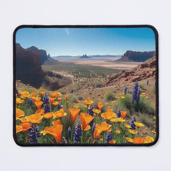 Item preview, Desert Poppy Field Southwest Landscape designed and sold by IntelliMindDesigns.
