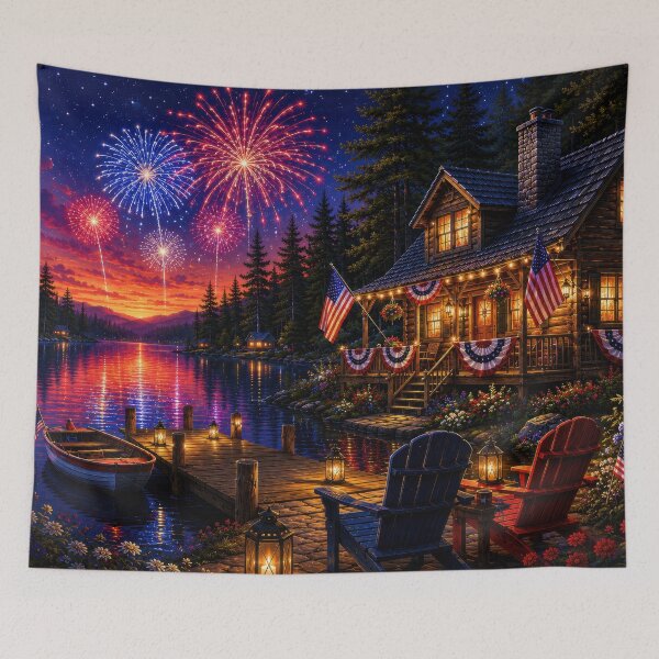 Item preview, 4th of July Lakeside Retreat designed and sold by jgvisualarts.