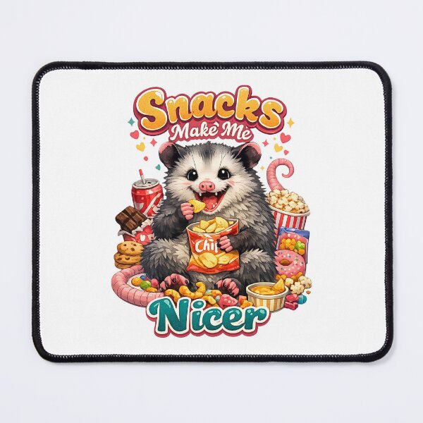 Item preview, Snacks Make Me Nicer - Funny Possum Opossum Meme designed and sold by FANTASYoDarknes.