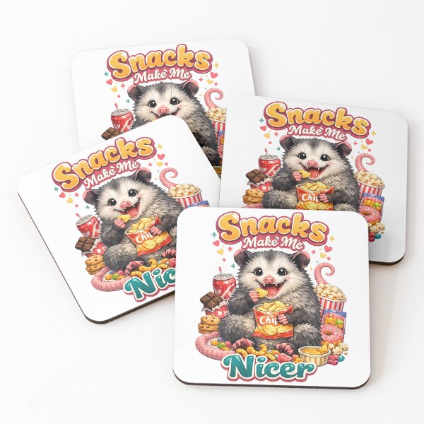 Item preview, Snacks Make Me Nicer - Funny Possum Opossum Meme designed and sold by FANTASYoDarknes.