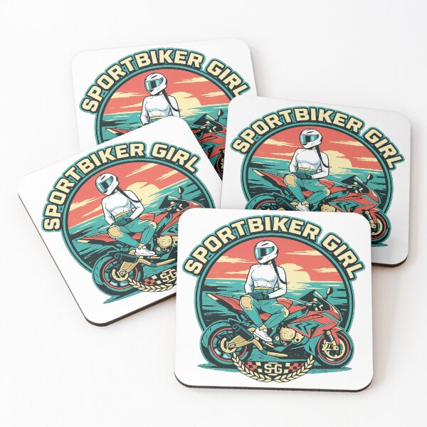 Item preview, Sport Biker Girl Retro Sunset Motorcycle Graphic designed and sold by AVStudioS&S.