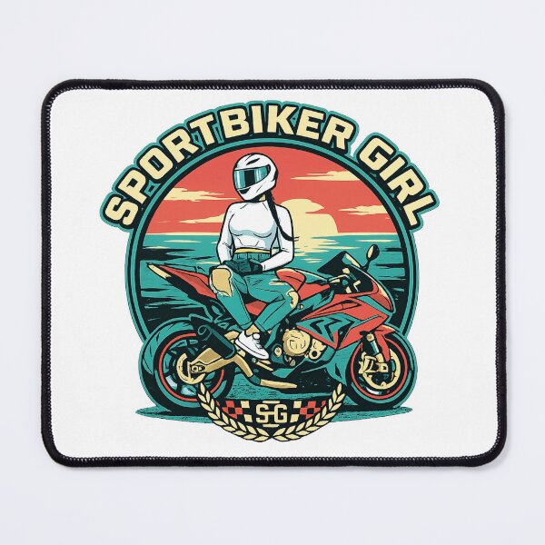 Item preview, Sport Biker Girl Retro Sunset Motorcycle Graphic designed and sold by AVStudioS&S.