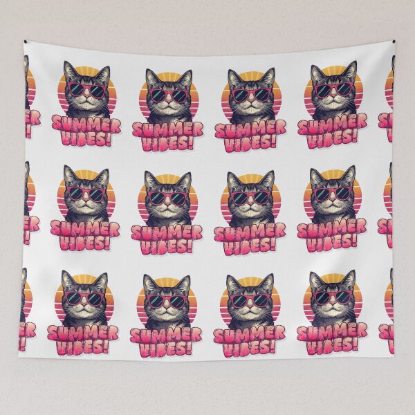 Item preview, Cat summer vibes designed and sold by Randomnessy.