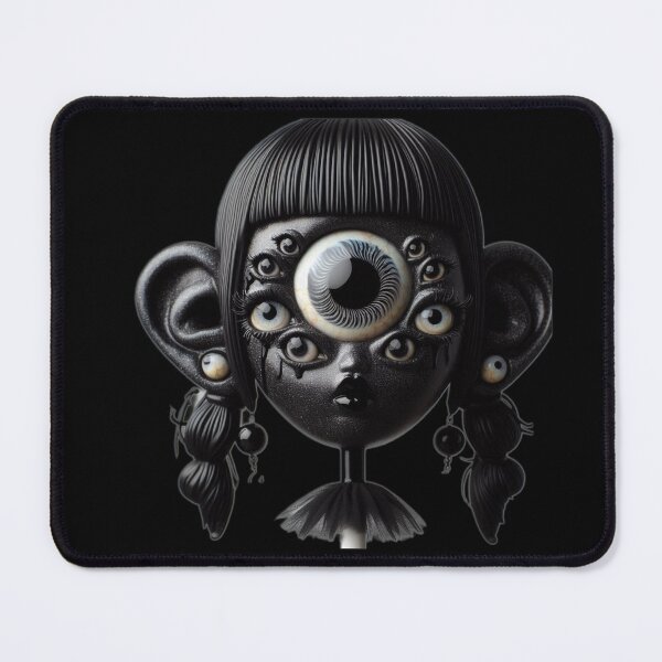 Item preview, Void Black Multi Eyed Gothic Alien Doll on a Stick designed and sold by LujziWorld.