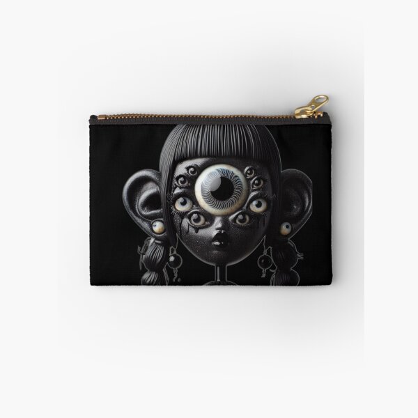 Item preview, Void Black Multi Eyed Gothic Alien Doll on a Stick designed and sold by LujziWorld.