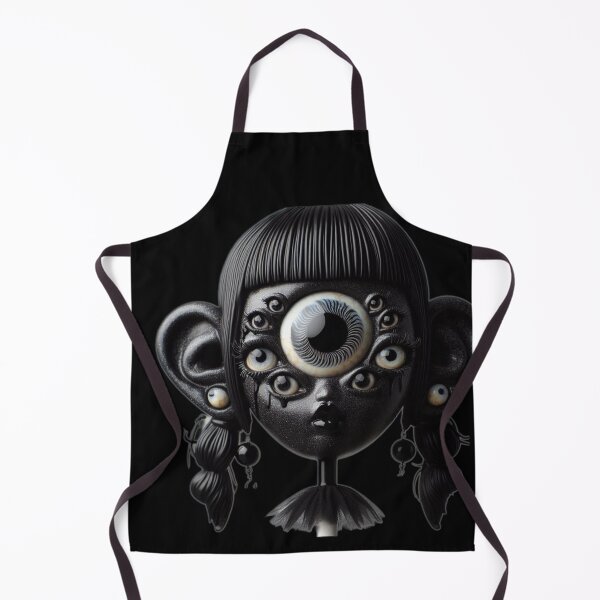 Item preview, Void Black Multi Eyed Gothic Alien Doll on a Stick designed and sold by LujziWorld.