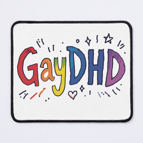 Item preview, GayDHD Sticker - queer ADHD Pride Design Neurodivergent LGBTQ Art designed and sold by MonHarding.