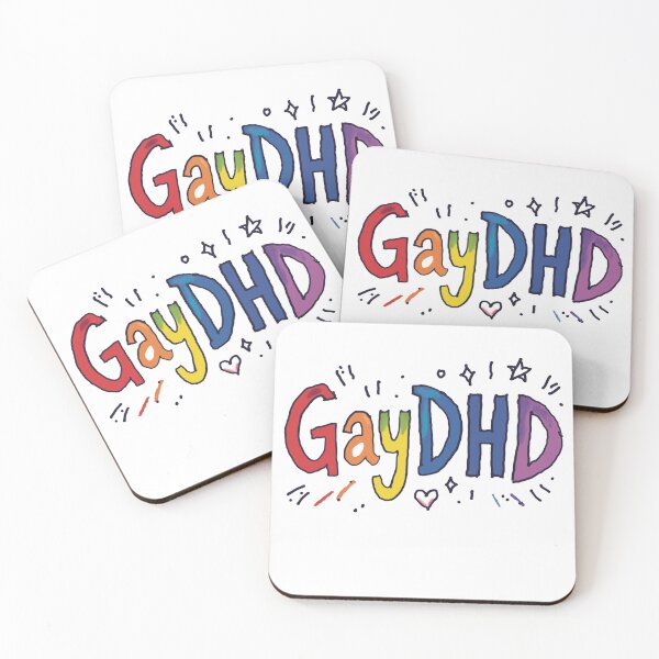 Item preview, GayDHD Sticker - queer ADHD Pride Design Neurodivergent LGBTQ Art designed and sold by MonHarding.