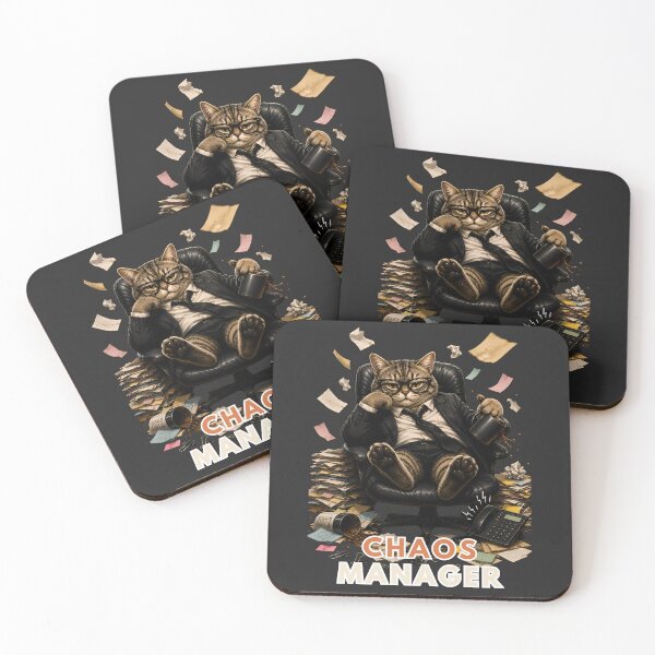 Item preview, Chaos Manager Cat – Funny Office Cat Design designed and sold by PXEpic.