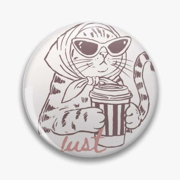 Item preview, No Drama Just Coffee – Retro Sassy Cat designed and sold by     Pink Chaos Club.