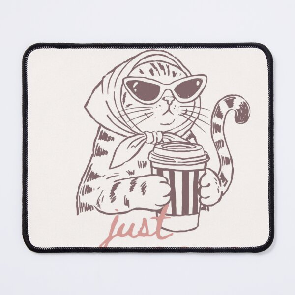 Item preview, No Drama Just Coffee – Retro Sassy Cat designed and sold by Pink Chaos Club.