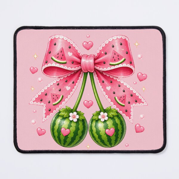 Item preview, Kawaii Watermelon Bow Cute Coquette designed and sold by Pampam-stickers.