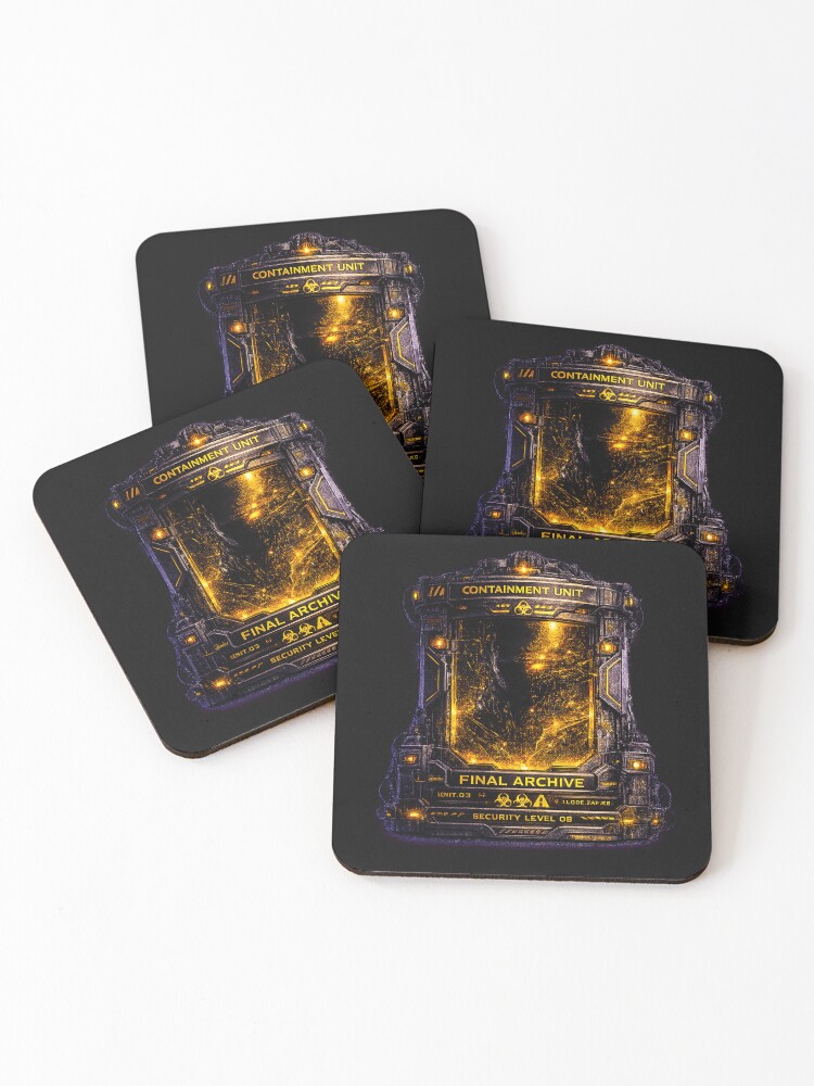 Thumbnail 1 of 5, Coasters (Set of 4), ENTITY LOCKDOWN designed and sold by ShadowSignal.