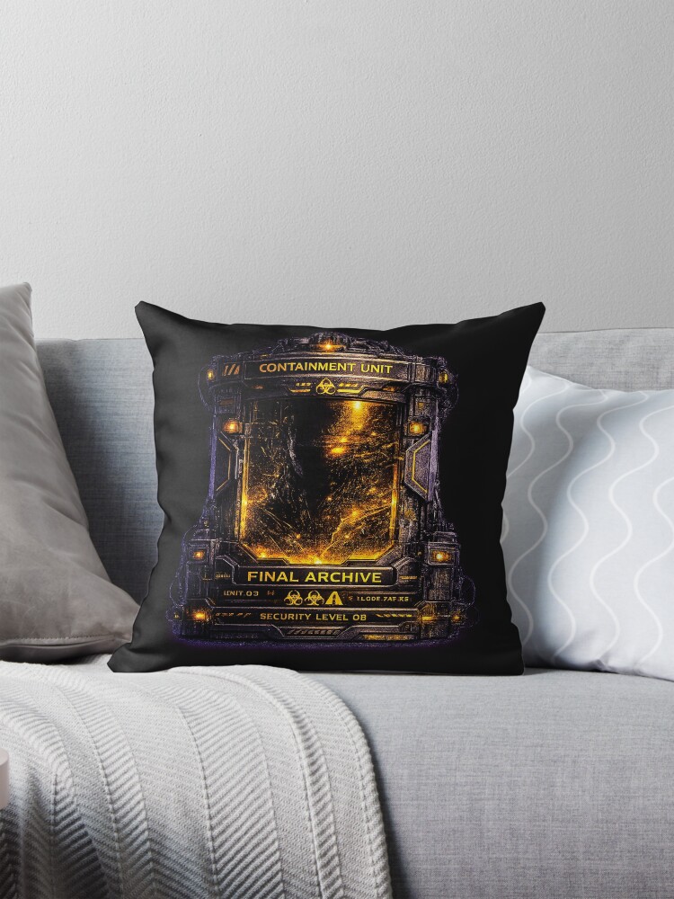 Thumbnail 1 of 4, Pillow, ENTITY LOCKDOWN designed and sold by ShadowSignal.