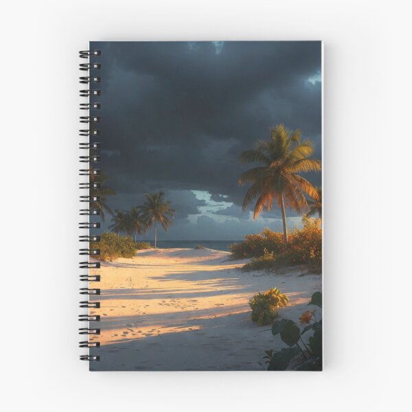 Item preview, Tropical Beach Path Dramatic Sunset Sky designed and sold by IntelliMindDesigns.