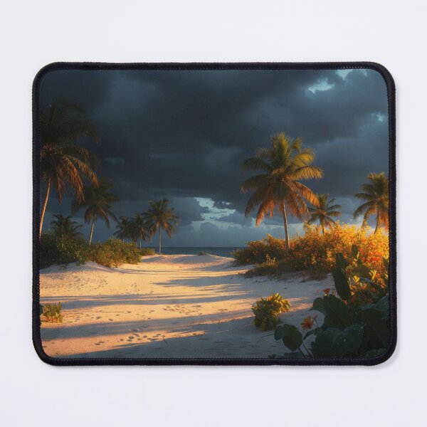 Item preview, Tropical Beach Path Dramatic Sunset Sky designed and sold by IntelliMindDesigns.