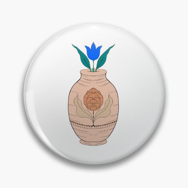 Item preview, Ceramic vase with blue tulip flower designed and sold by Elifndz.