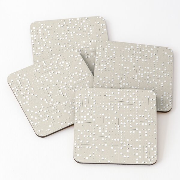 Item preview, Minimalist Tech Dots – Modern Green & White Pattern designed and sold by RafenStein.