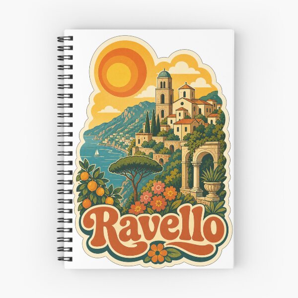 Item preview, Ravello Italy Travel Souvenir - Retro Illustration designed and sold by VisualArtsOasis.