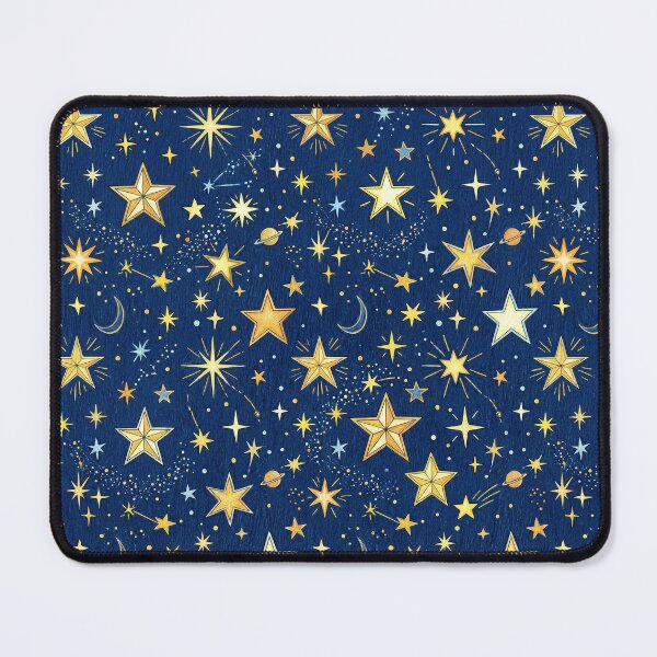 Item preview, Whimsical Celestial Night Sky - Colored Pencil Stars Pattern designed and sold by SYCESTORE.