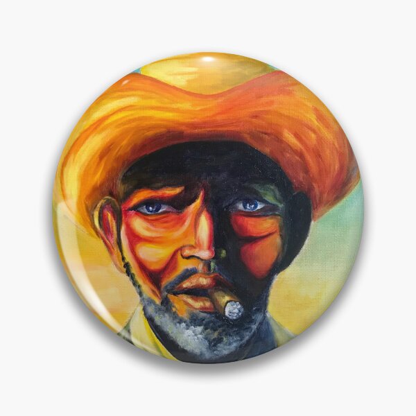 Item preview, CUBAN | oil painting on canvas | Unique ART Design | Smoking Cuban Man Portrait designed and sold by Baroness Swan.