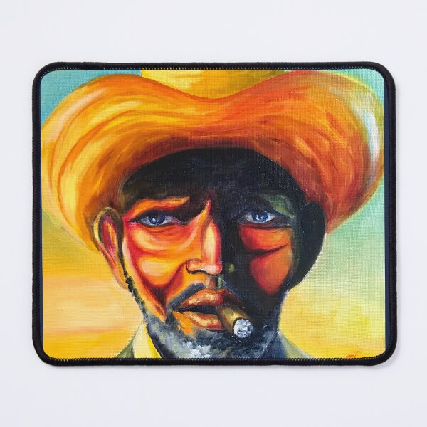 Item preview, CUBAN | oil painting on canvas | Unique ART Design | Smoking Cuban Man Portrait designed and sold by Baroness Swan.