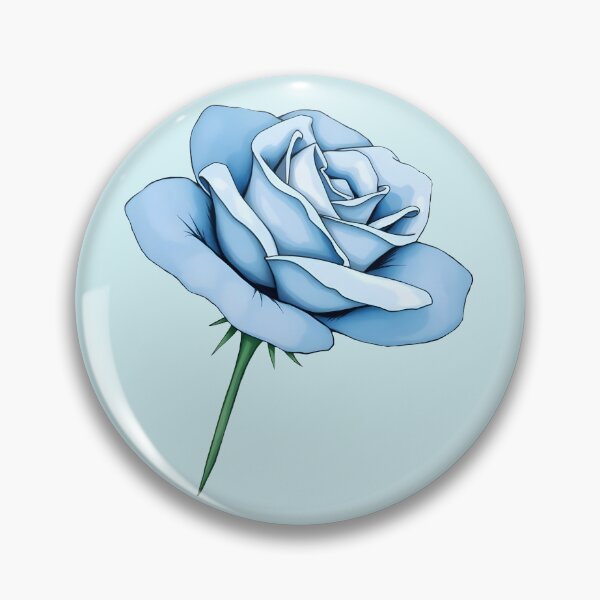 Item preview, Light Blue Rose Illustration – Cutout Floral Design designed and sold by EmeraldeaArt.
