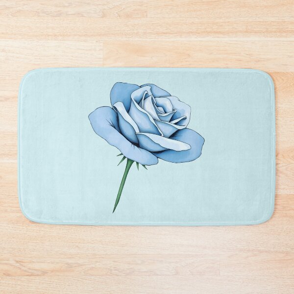 Item preview, Light Blue Rose Illustration – Cutout Floral Design designed and sold by EmeraldeaArt.