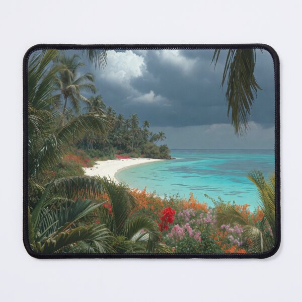 Item preview, Paradise Beach Turquoise Water Dramatic Clouds designed and sold by IntelliMindDesigns.