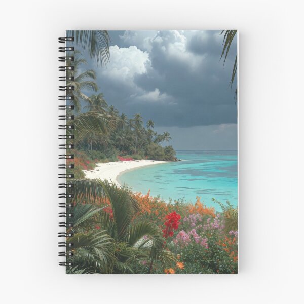 Item preview, Paradise Beach Turquoise Water Dramatic Clouds designed and sold by IntelliMindDesigns.