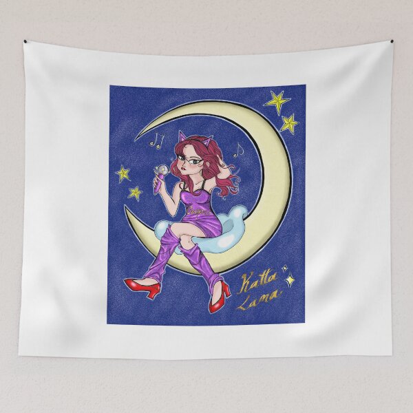 Item preview, Girl singing moon designed and sold by ViolantMB.