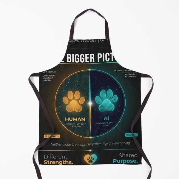 Item preview, The Bigger Picture Human AI Infographic Poster What Does AI Mean For Humanity Tech Office Gift Art designed and sold by NeoTigLuna.
