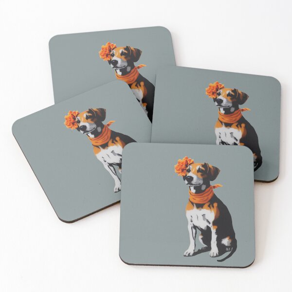 Item preview, GALOGO - Street Variations No. 16 - Beagle with flower and bandana designed and sold by GALOGO – Art for Sighthounds & Animal Welfare.