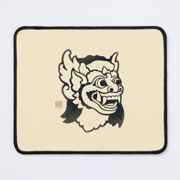 Item preview, Ukiyo-e Barong Naga Art Print - Minimalist Balinese Dragon designed and sold by DuckOddity.