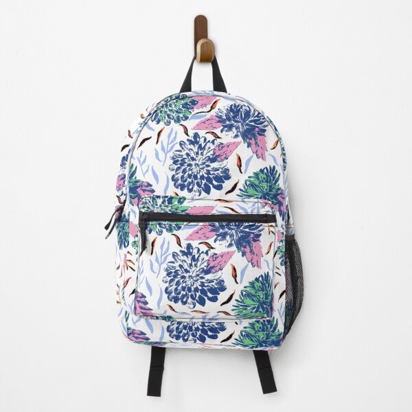 Item preview, Daylight Dahlias Bloom Summer Floral blue and pink designed and sold by Dally-Dabble.