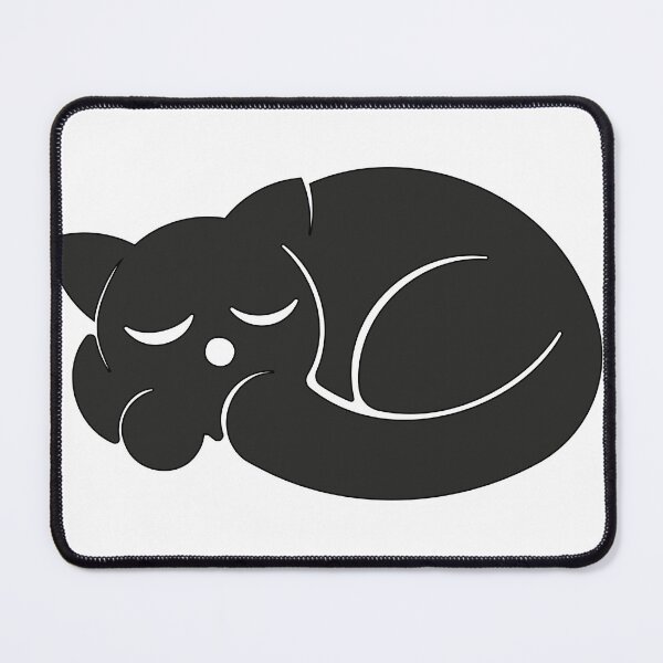 Item preview, Illustration of a Sleeping Cat in a Minimalist Black and White Style designed and sold by Keltoi-art.