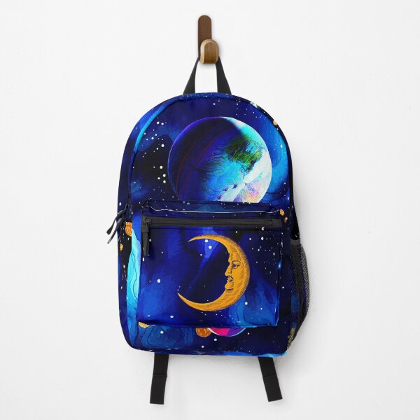 Item preview, vibrant space planets with blue nebula cosmic Art designed and sold by FahdSpaceArt.